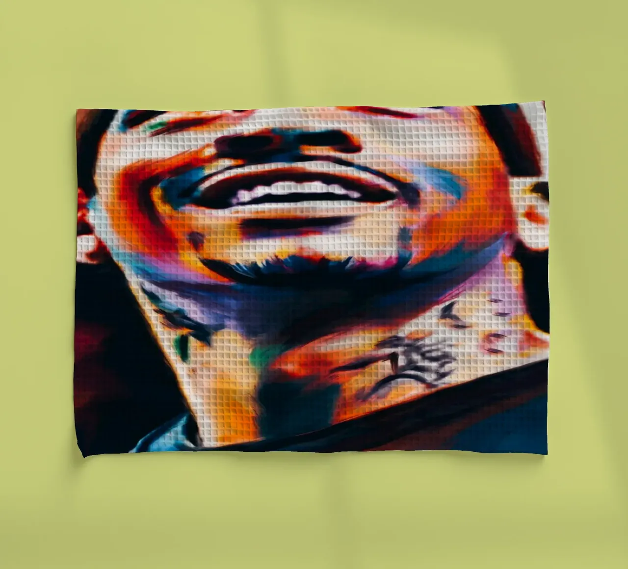 Allen Iverson, ritratto pop art colorato canovaccio da cucina da Hantamrata