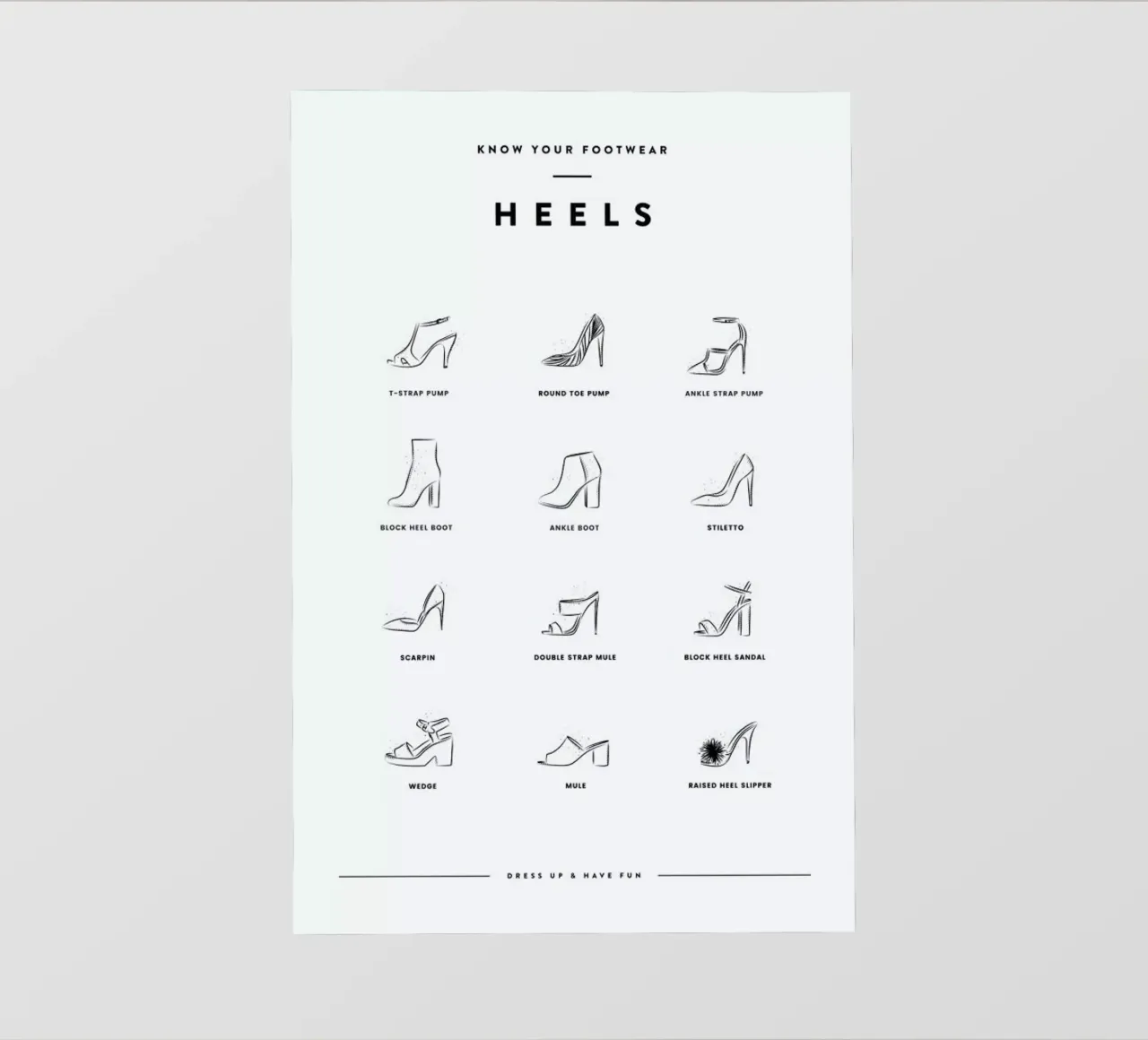 Heels Chart pellicola backlit da daylight design studio