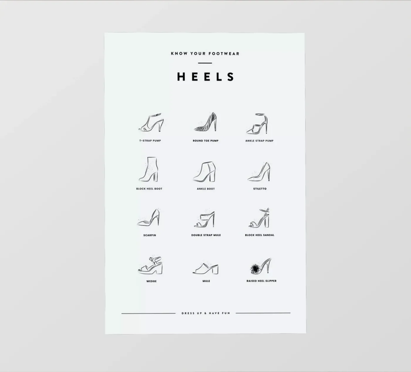 Heels Chart pellicola backlit da daylight design studio