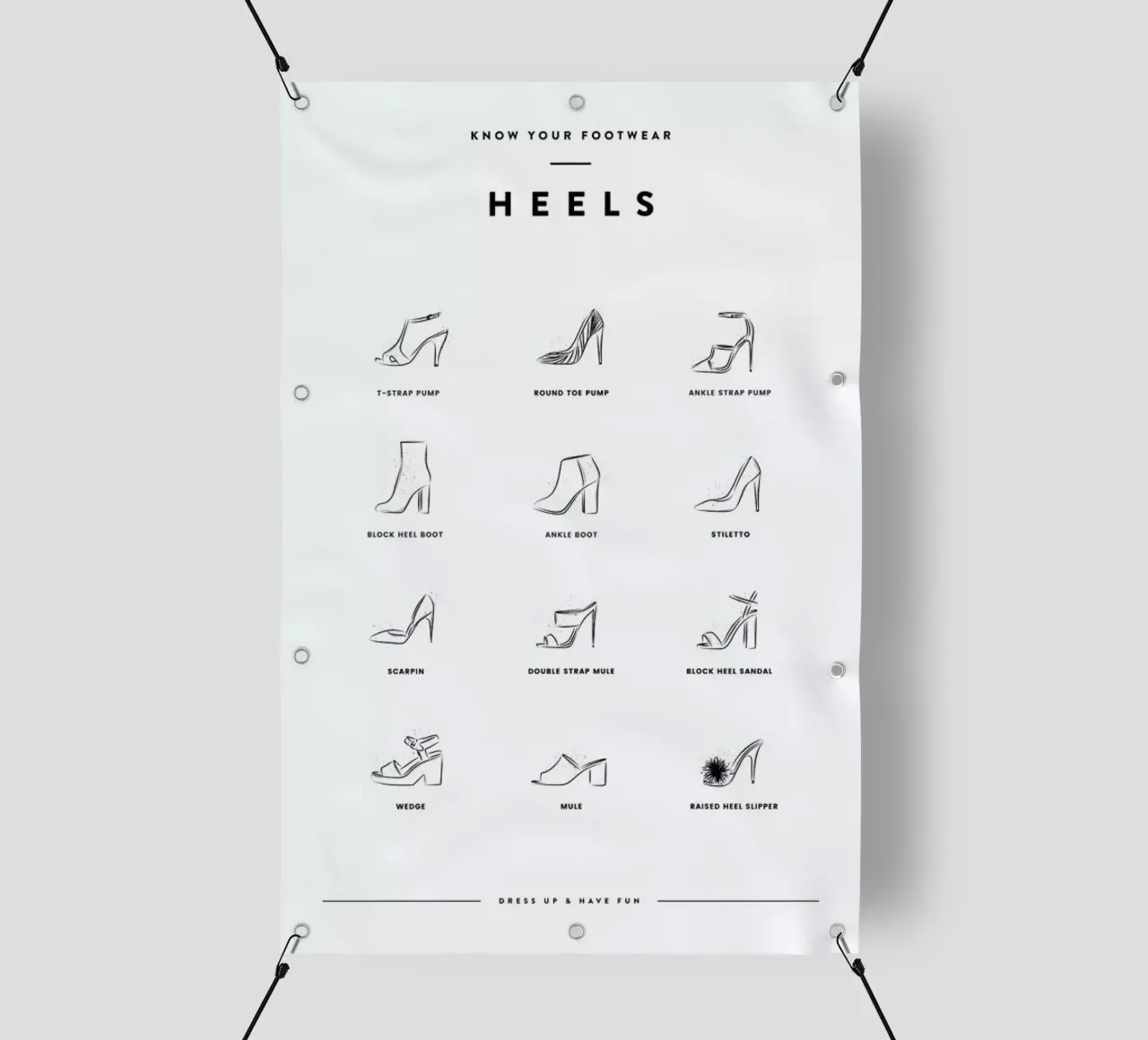 Heels Chart telo in pvc da daylight design studio