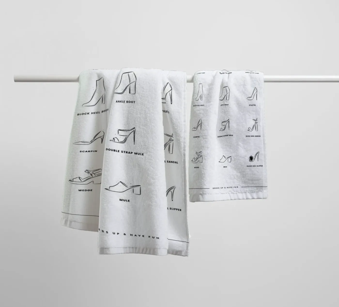 Heels Chart badhanddoek van daylight design studio