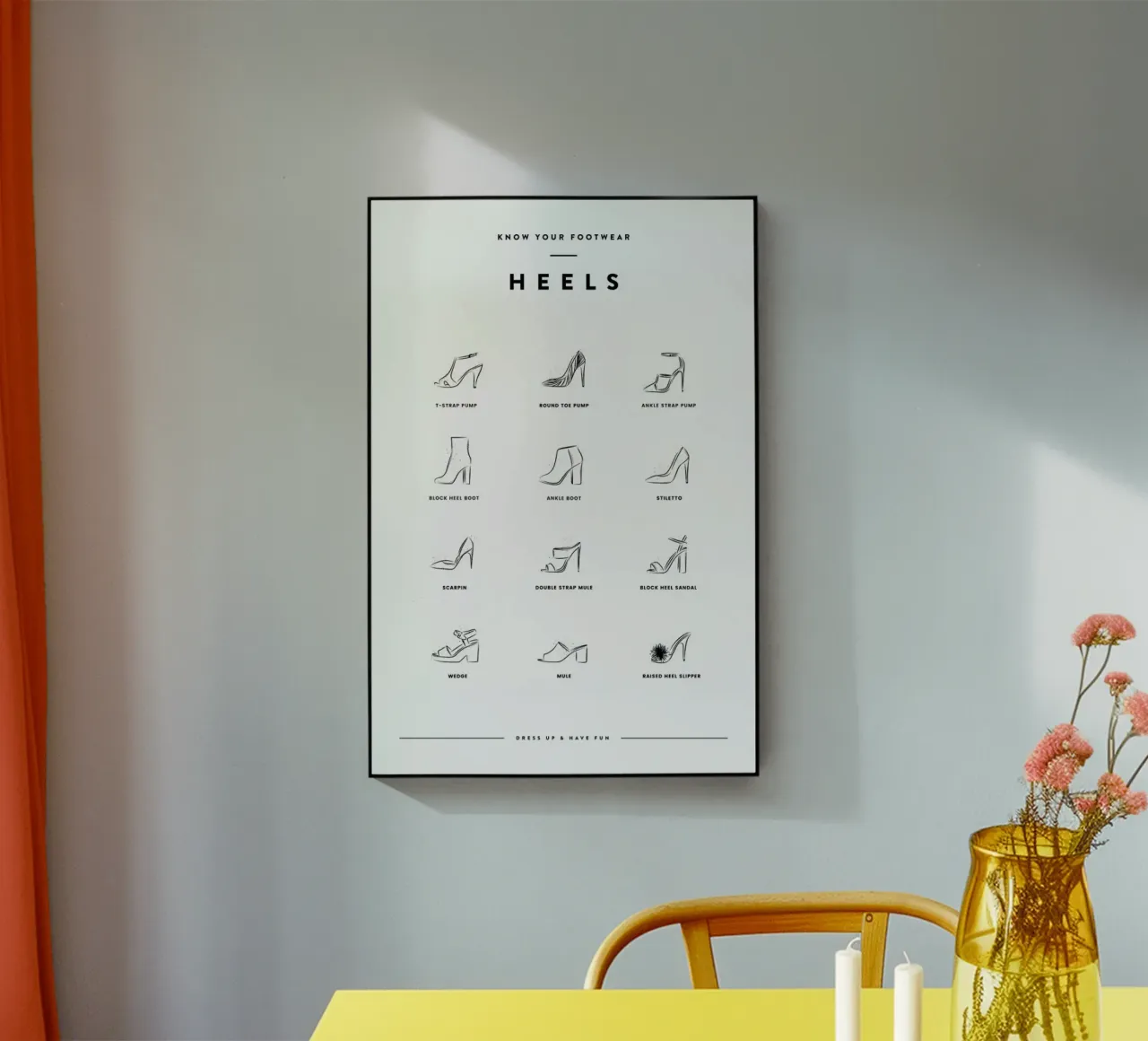 Heels Chart plexiglass da daylight design studio