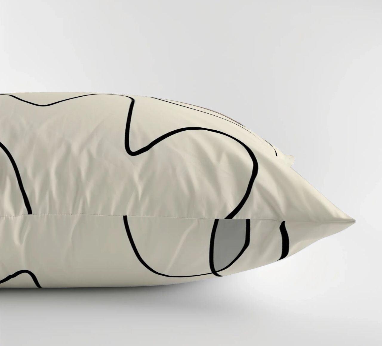 Minimal graceful line art abstract 09 decorative cushion by Little Dean