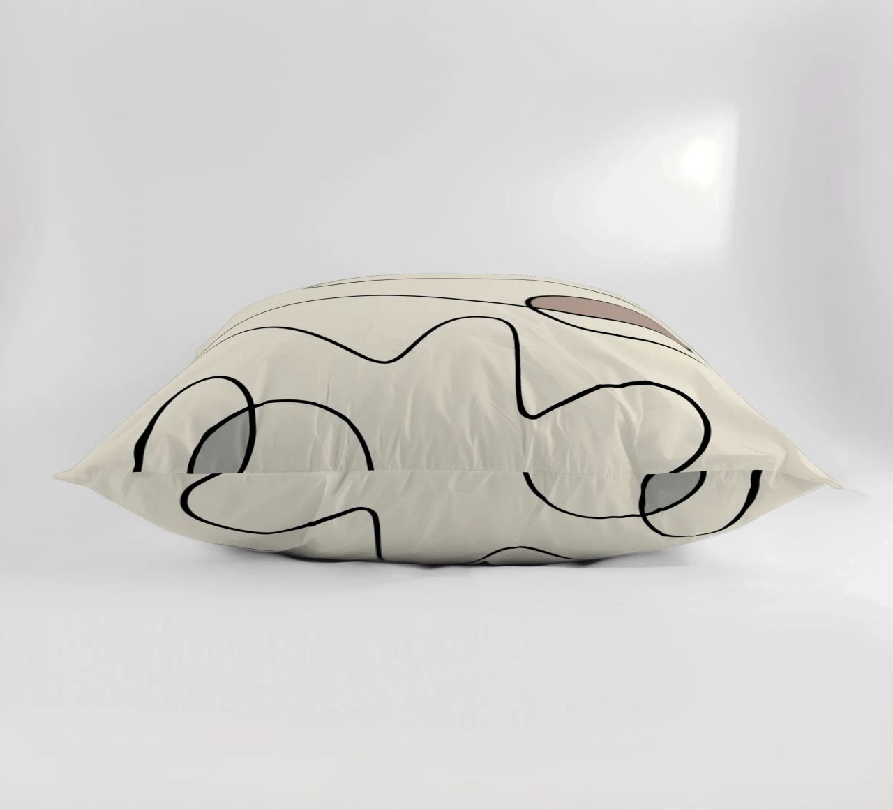 Minimal graceful line art abstract 09 decorative cushion by Little Dean