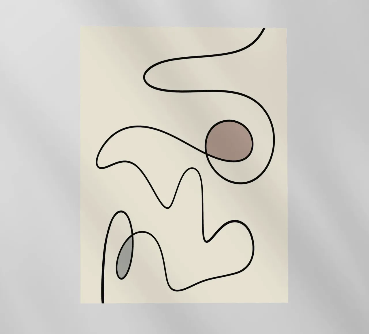 Minimal graceful line art abstract 09 pellicola backlit da Little Dean