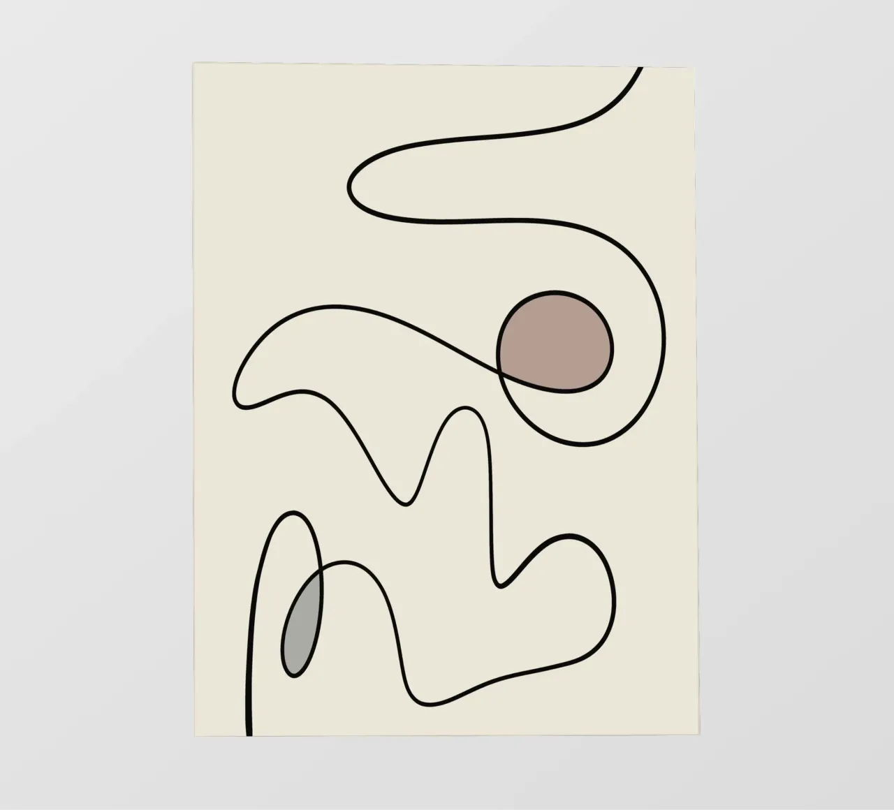 Minimal graceful line art abstract 09 pellicola backlit da Little Dean