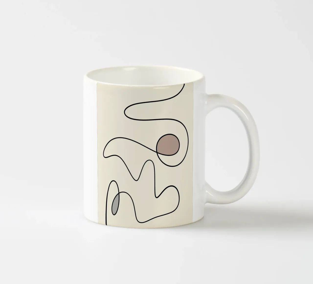 Minimale, gracieuse, ligne abstraite 09 mug en céramique de Little Dean