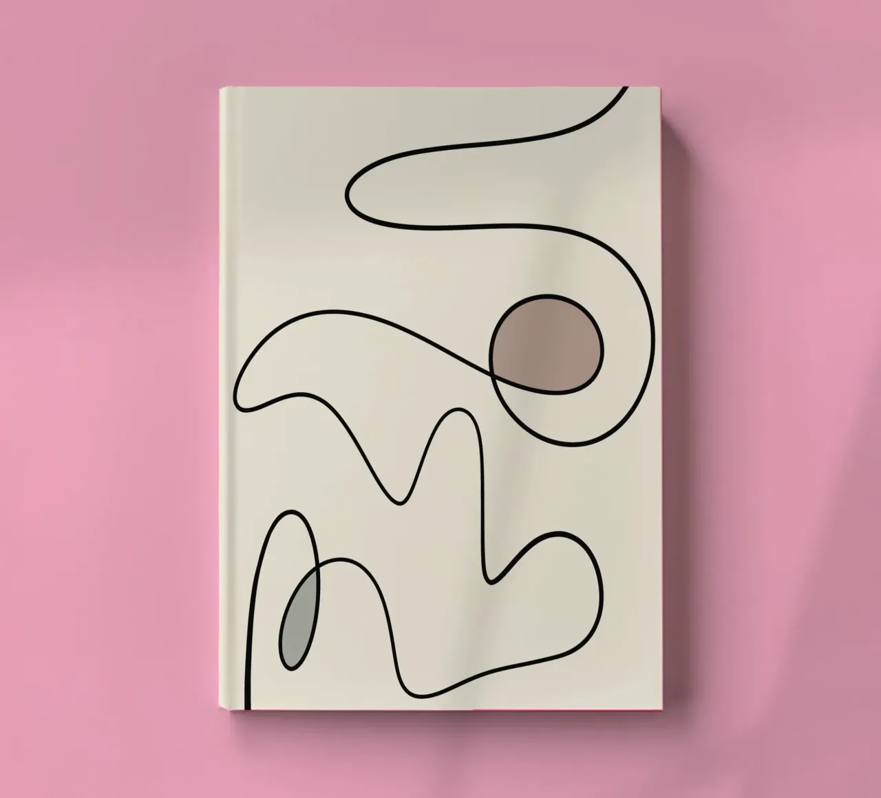 Minimale sierlijke abstracte lijnkunst 09 notitieboek van Little Dean