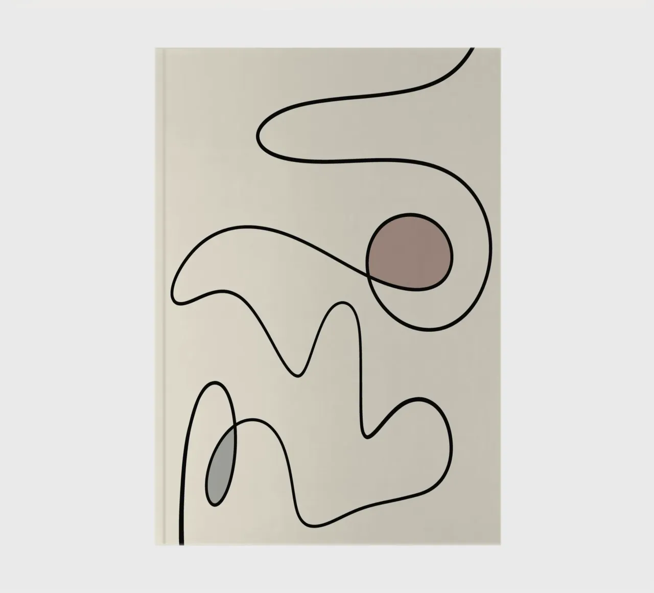 Minimale sierlijke abstracte lijnkunst 09 notitieboek van Little Dean