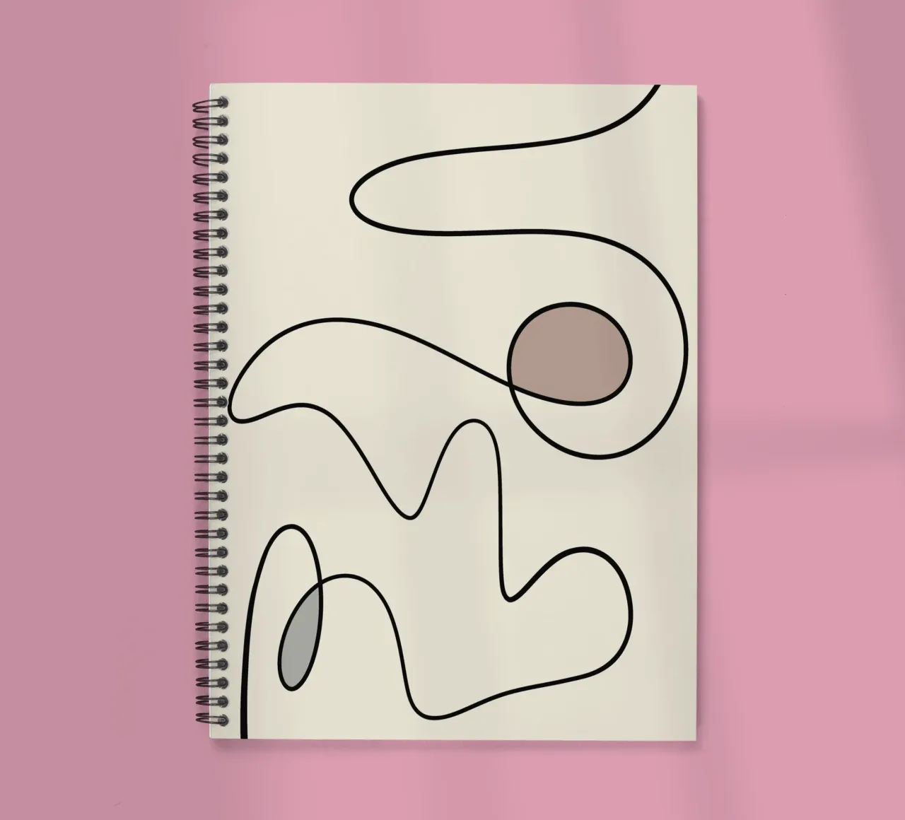Minimale anmutige Linie Kunst abstrakt 09 Ringbuch von Little Dean