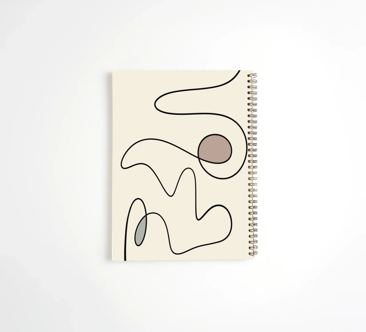 Minimale anmutige Linie Kunst abstrakt 09 Ringbuch von Little Dean