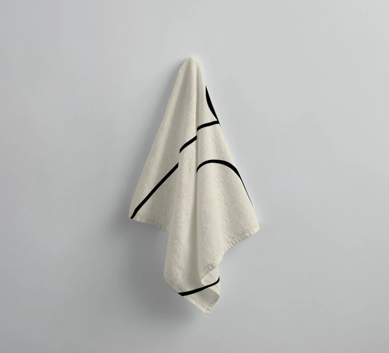 Minimal graceful line art abstract 09 towel by Little Dean