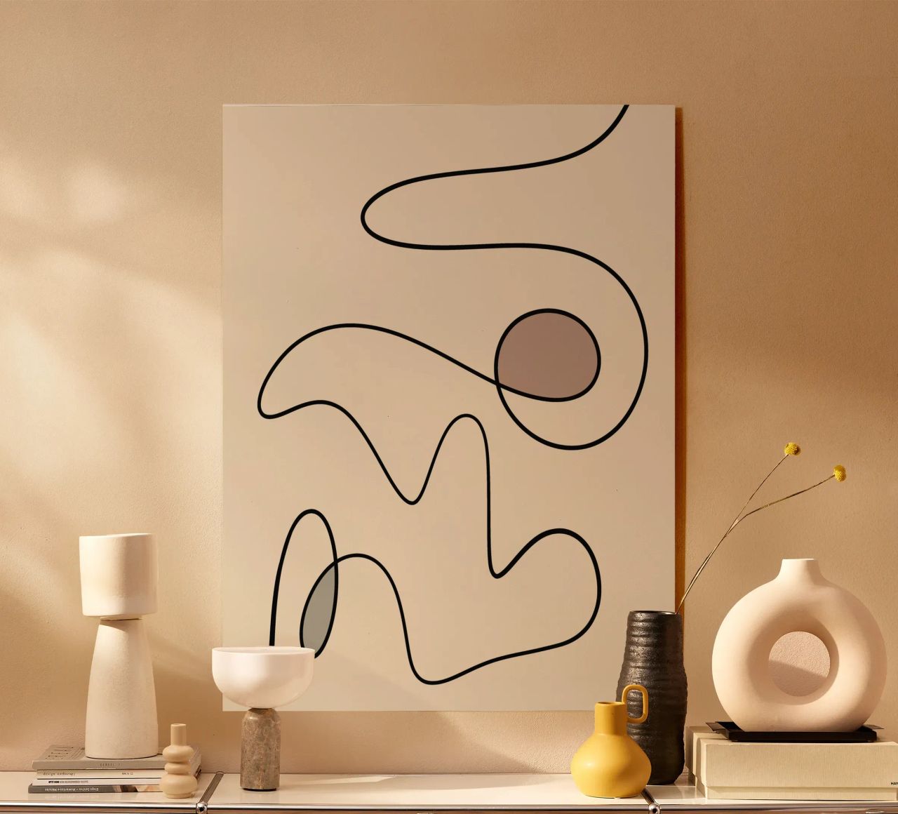 Minimal graceful line art abstract 09 plexiglass da Little Dean