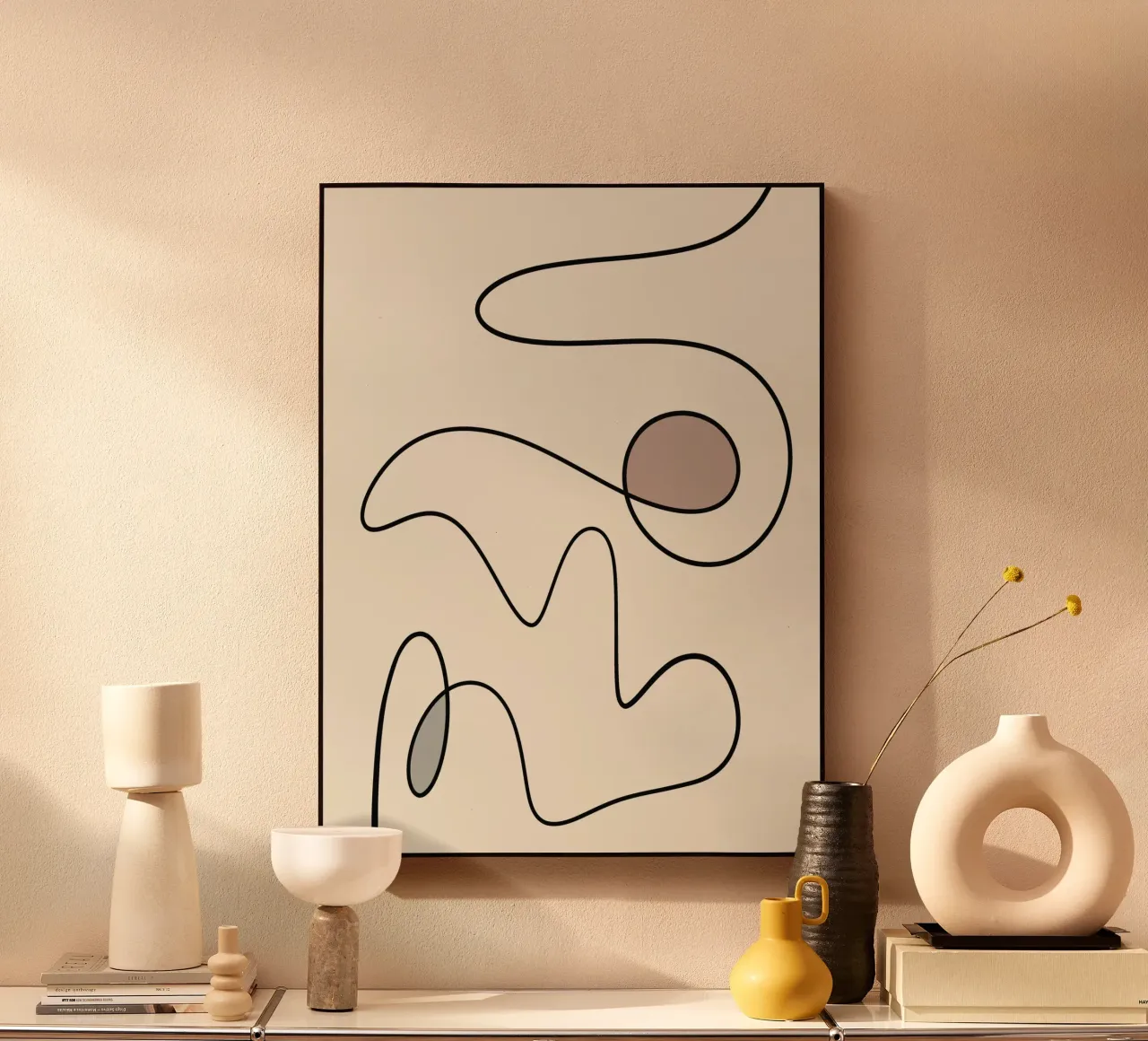 Minimal graceful line art abstract 09 pannello forex da Little Dean