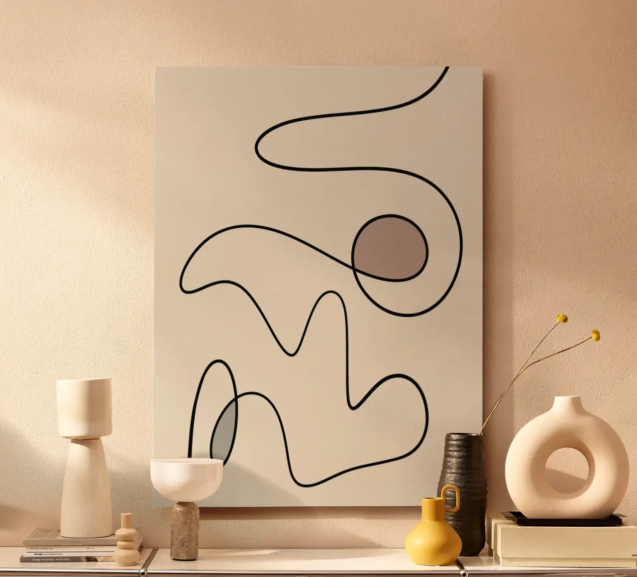 Minimal graceful line art abstract 09 pannello forex da Little Dean