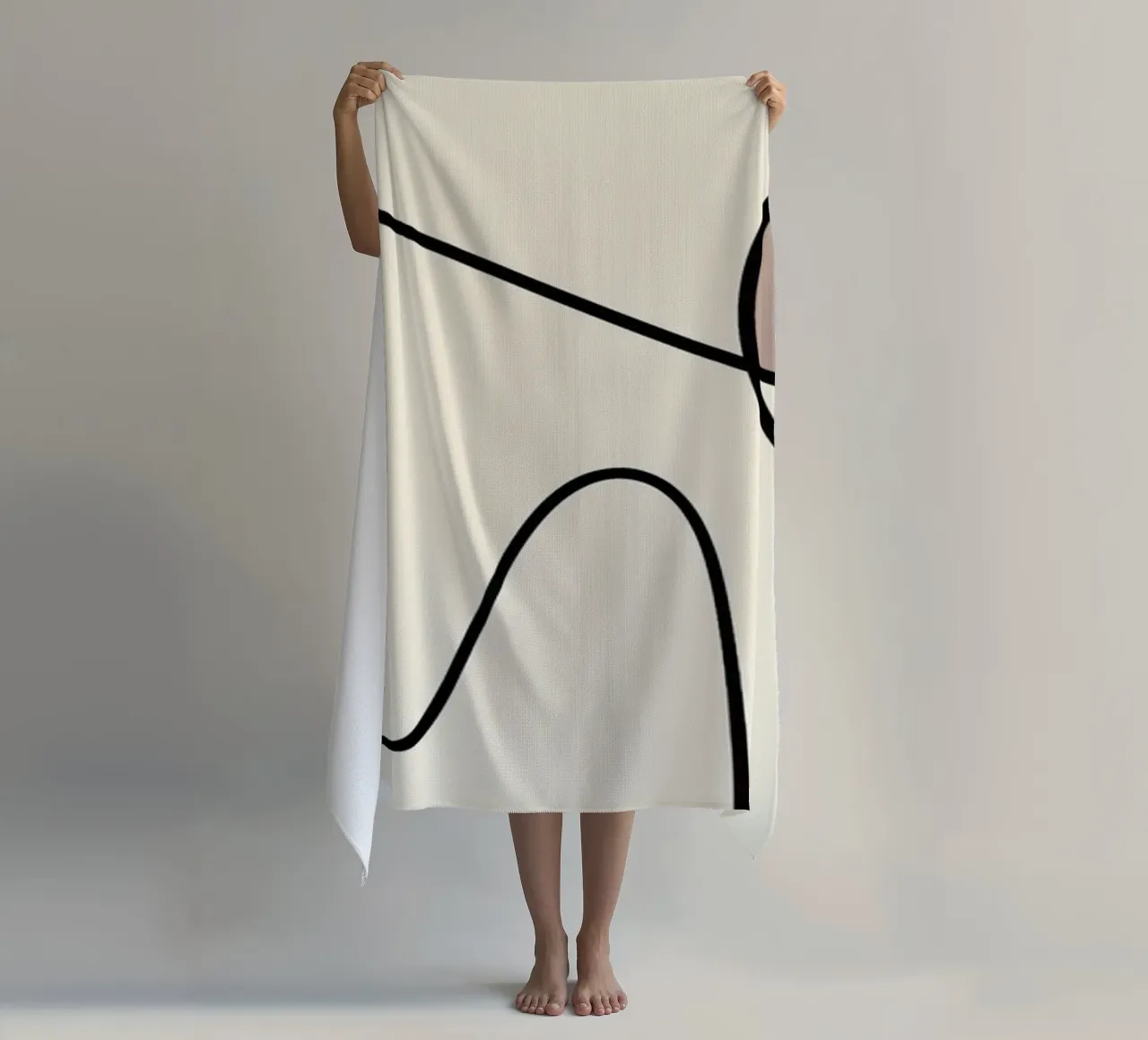 Minimal graceful line art abstract 09 telo mare da Little Dean