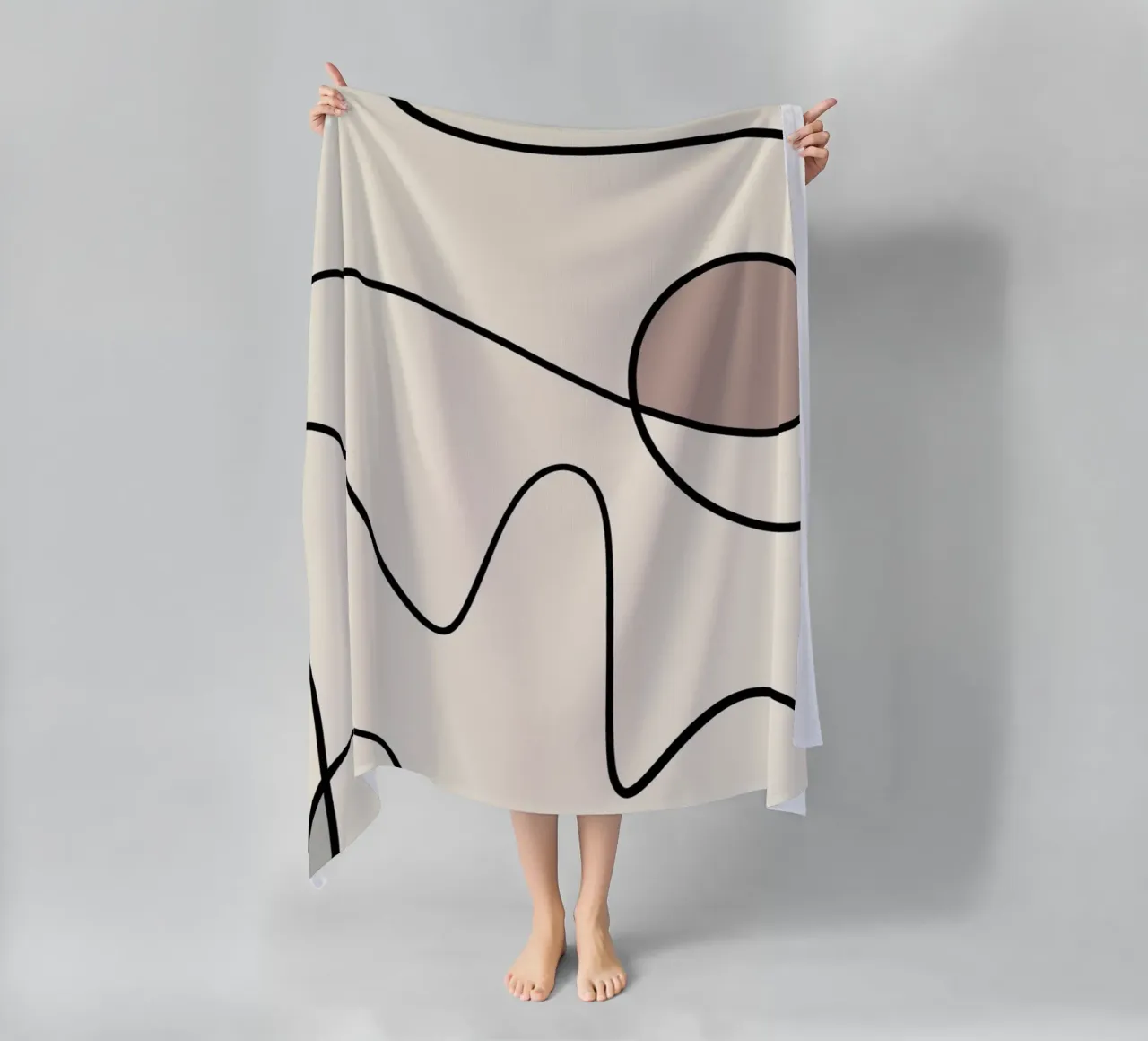 Minimal graceful line art abstract 09 telo mare da Little Dean