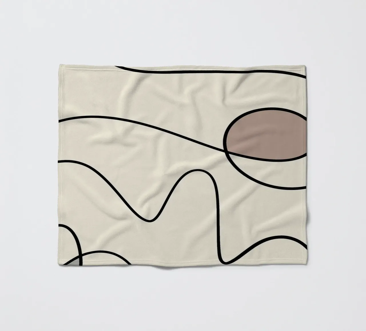 Arte lineal minimalista abstracto 09 manta de franela de Little Dean