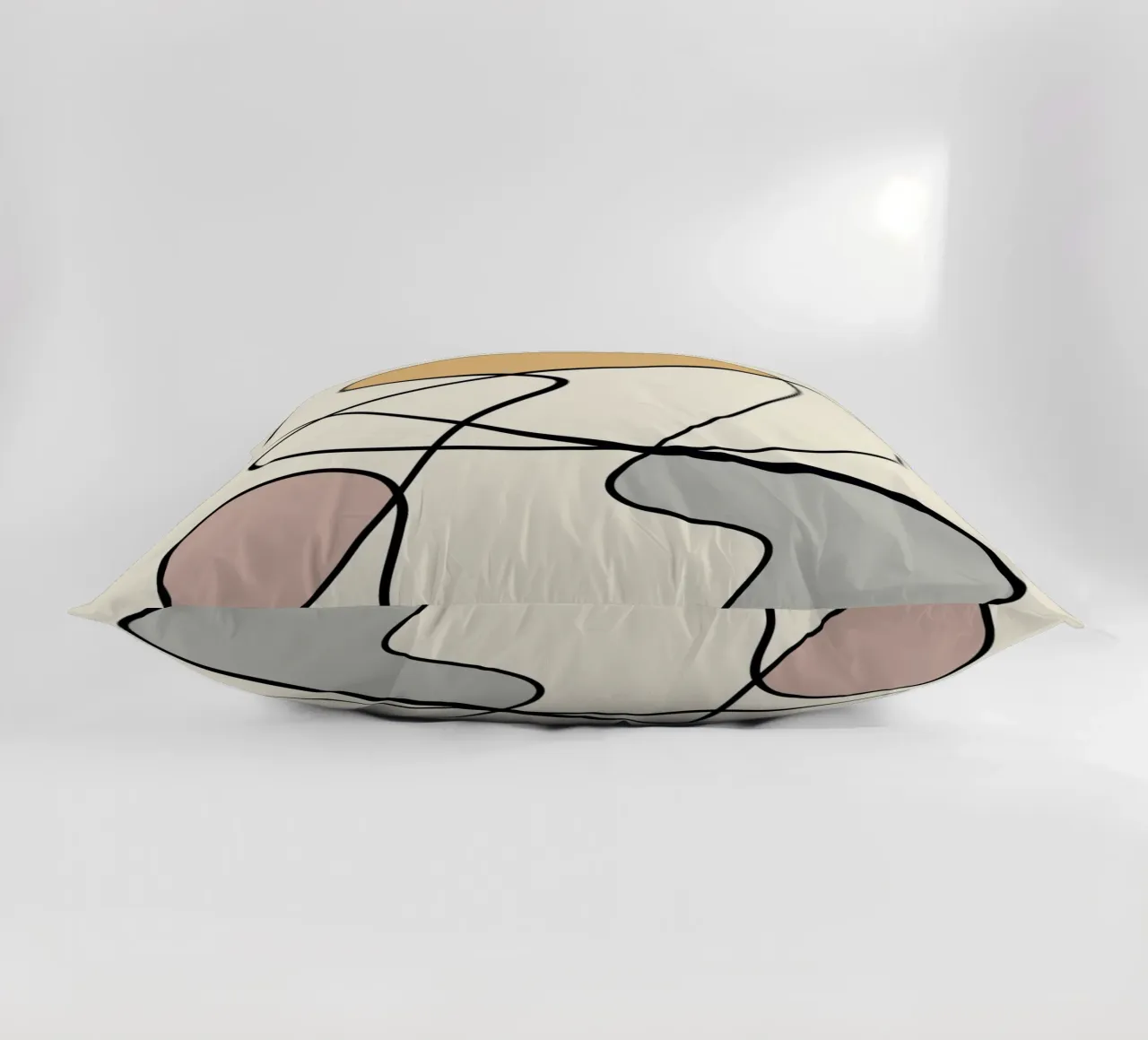 Minimal graceful line art abstract 08 cuscino da Little Dean