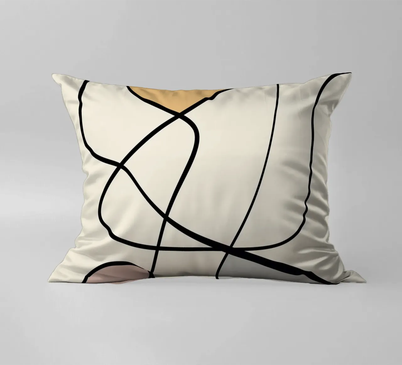 Minimal graceful line art abstract 08 cuscino da Little Dean