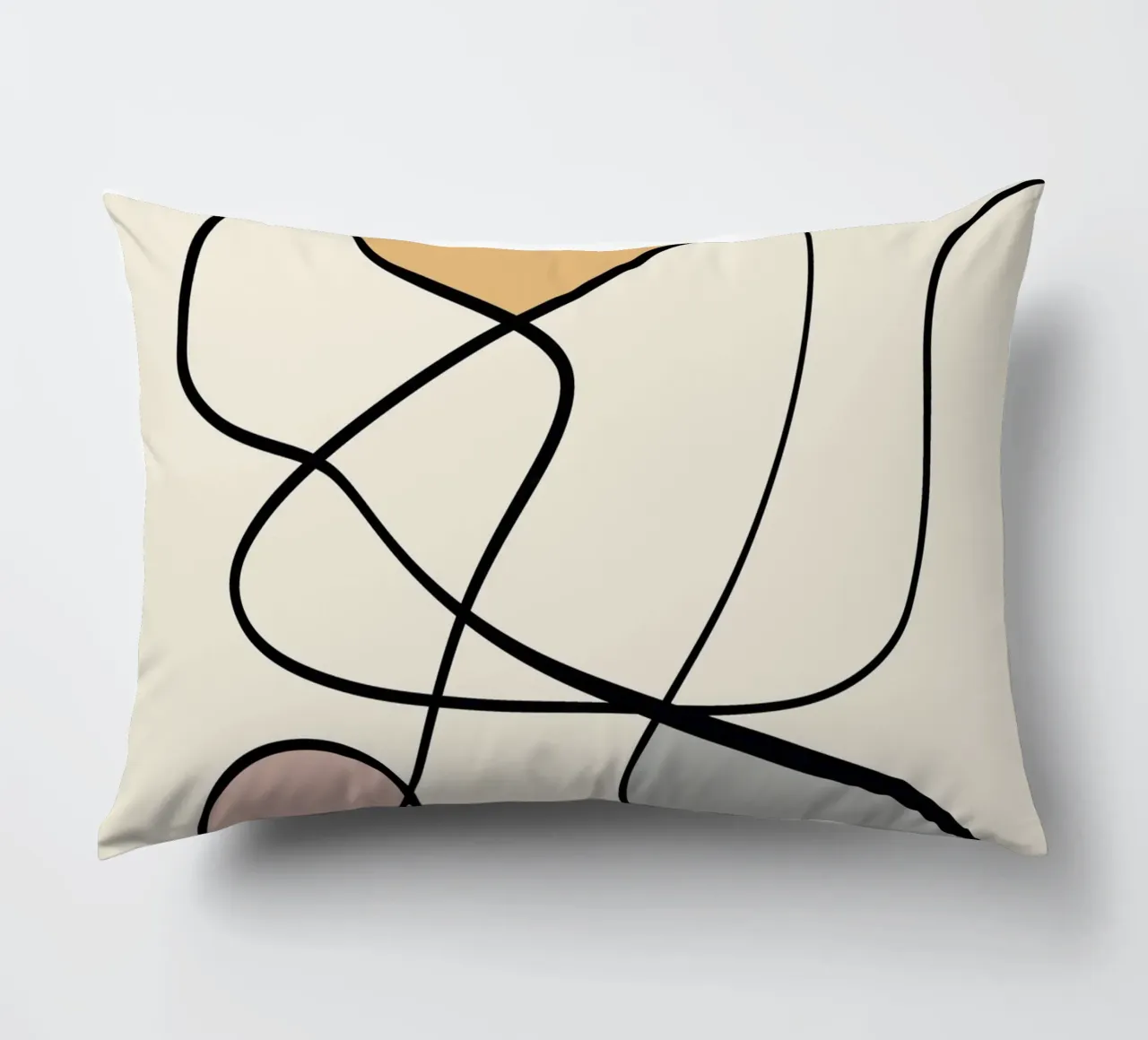 Minimal graceful line art abstract 08 cuscino da Little Dean