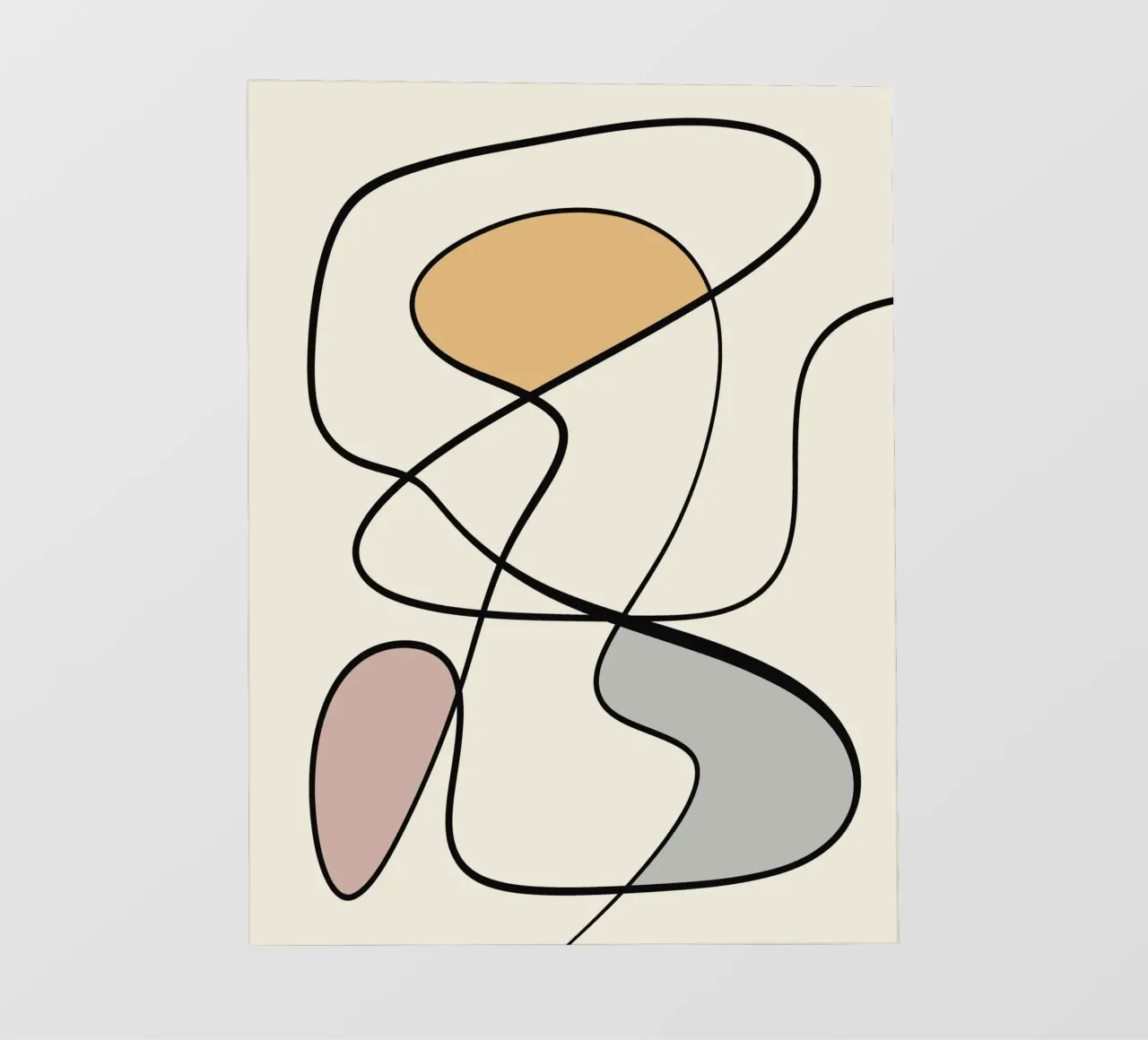 Minimal graceful line art abstract 08 pellicola backlit da Little Dean