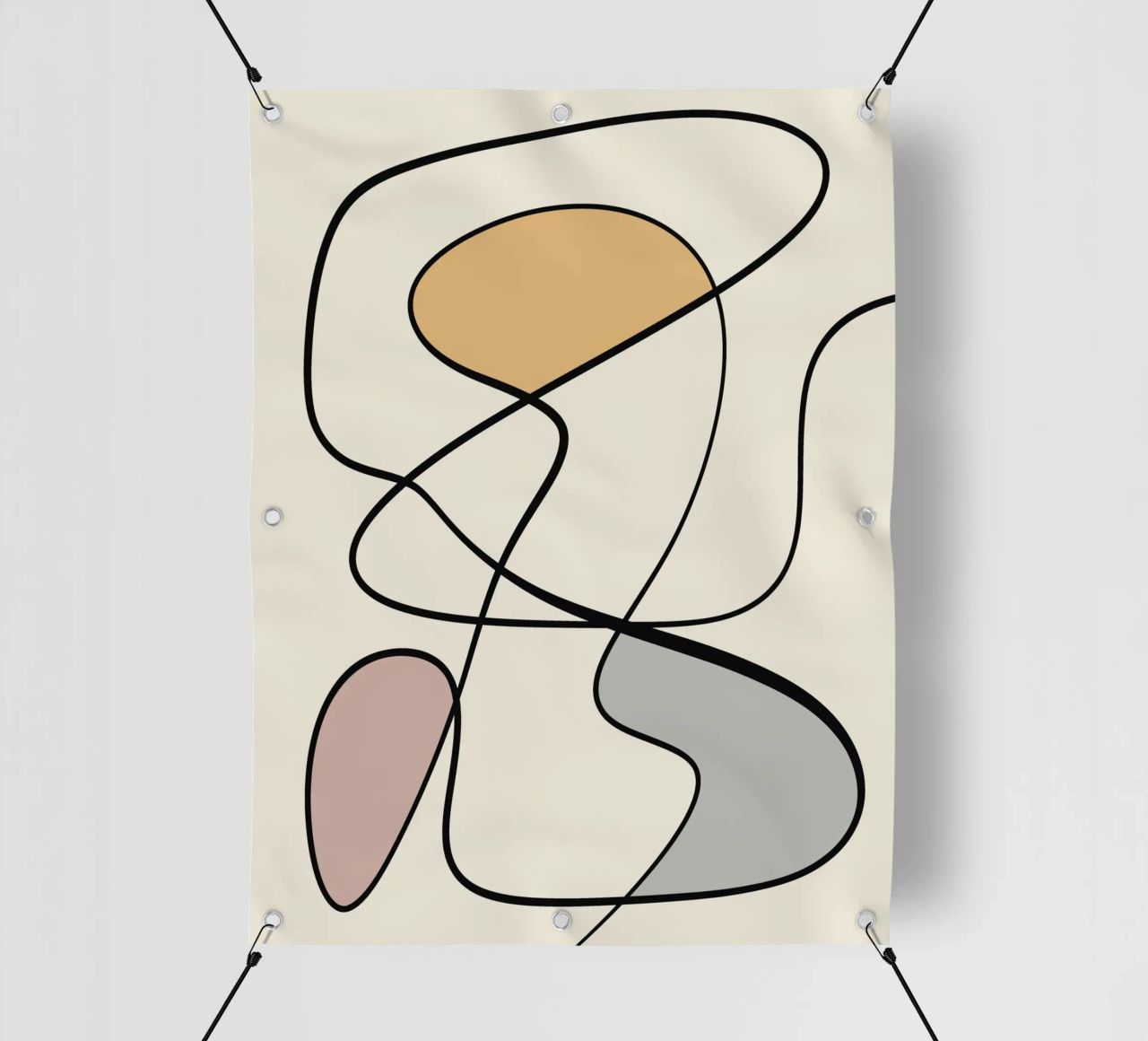 Minimal graceful line art abstract 08 telo in pvc da Little Dean
