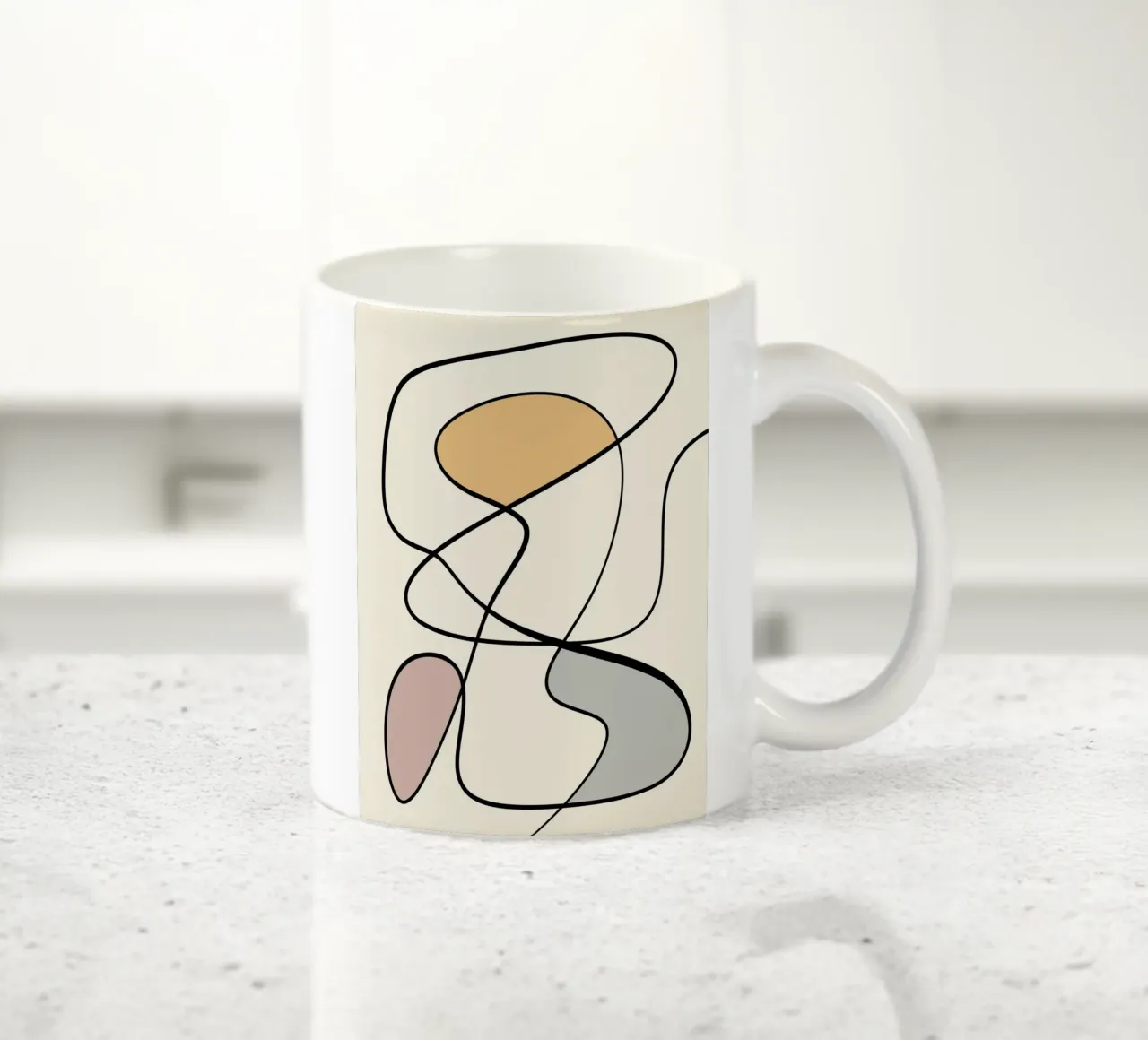 Minimale, gracieuse, abstraite, abstraite 08 mug en céramique de Little Dean