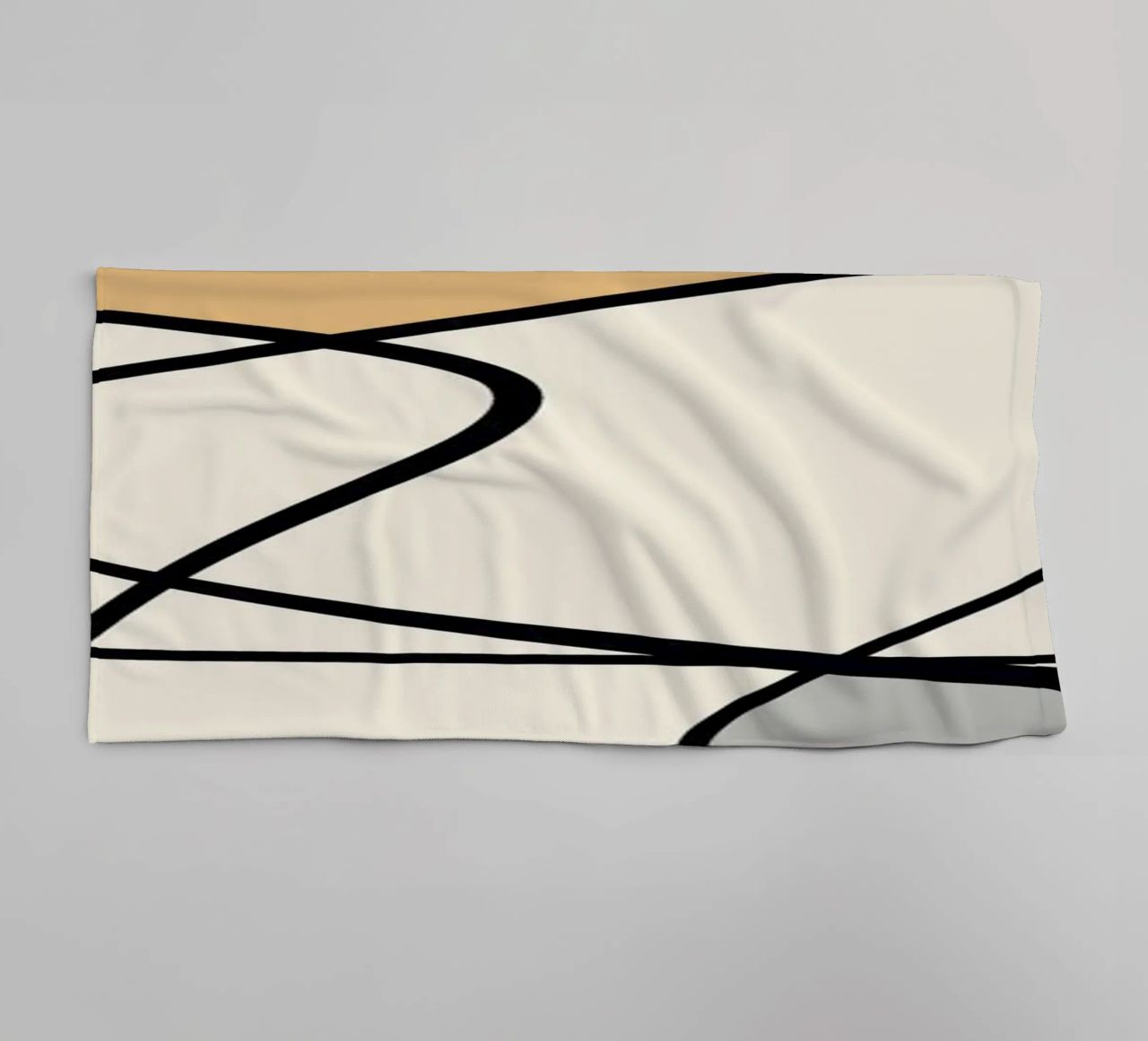 Minimal graceful line art abstract 08 asciugamano da bagno da Little Dean