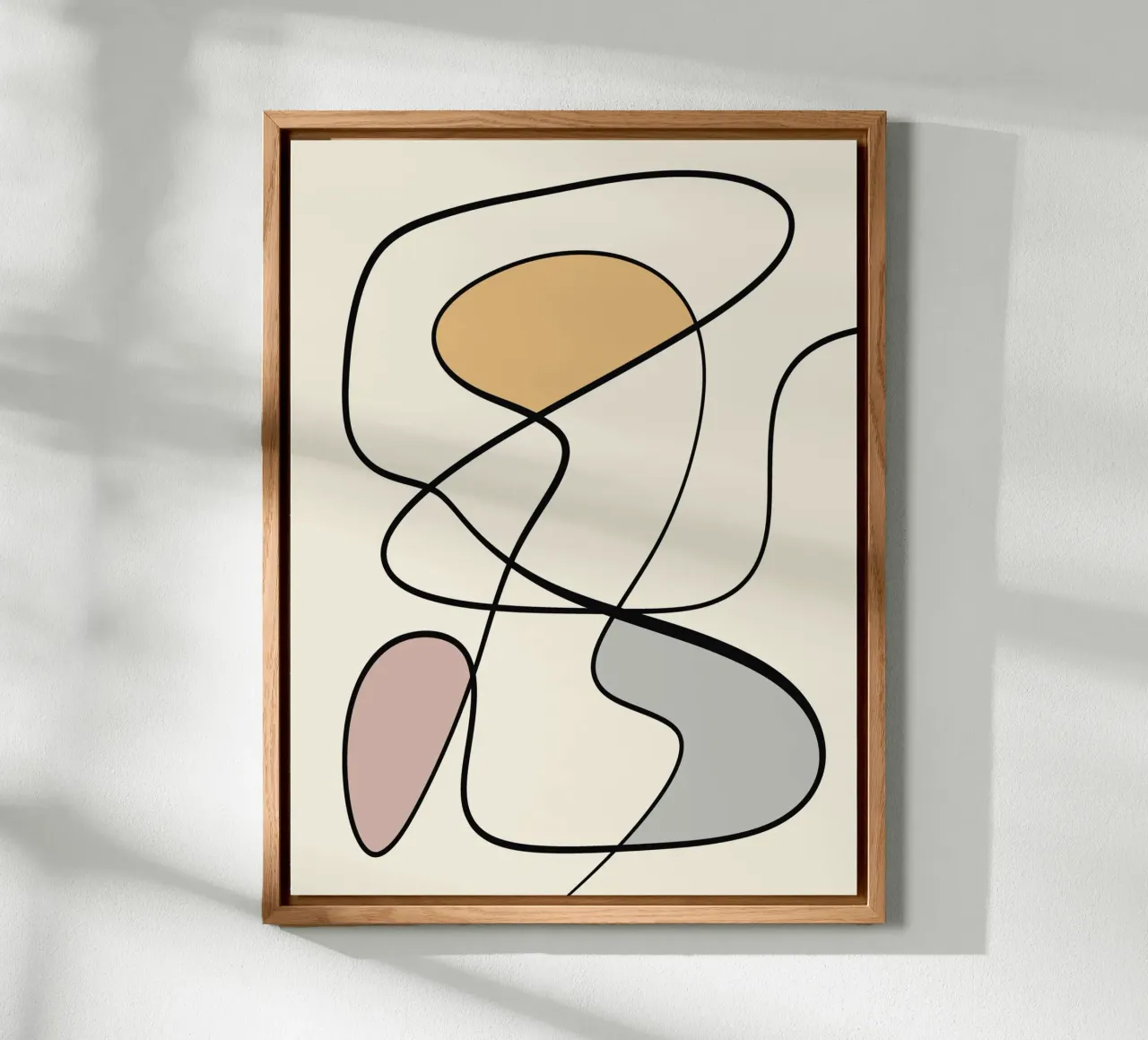 Minimal graceful line art abstract 08 alluminio dibond da Little Dean