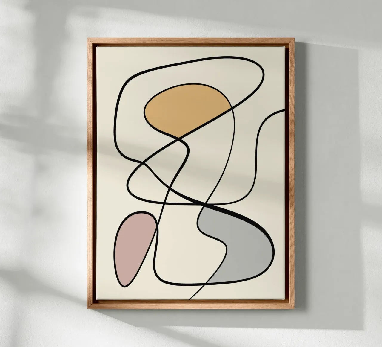 Minimal graceful line art abstract 08 tela da Little Dean