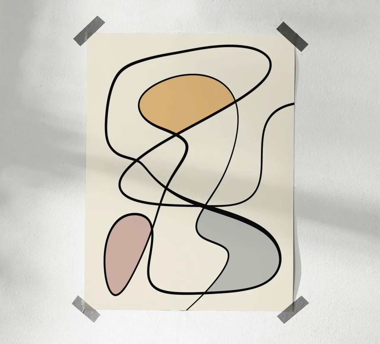 Minimal graceful line art abstract 08 carta hahnemühle da Little Dean