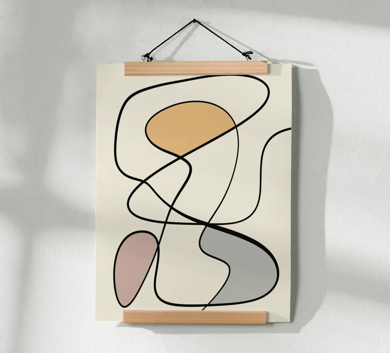 Minimal graceful line art abstract 08 carta hahnemühle da Little Dean