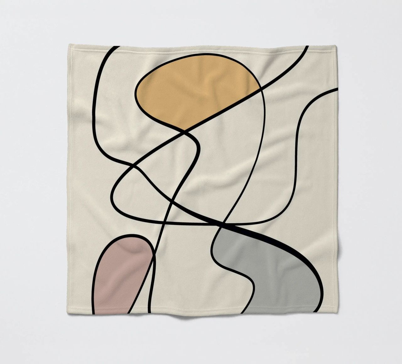 Minimal graceful line art abstract 08 coperta in pile da Little Dean