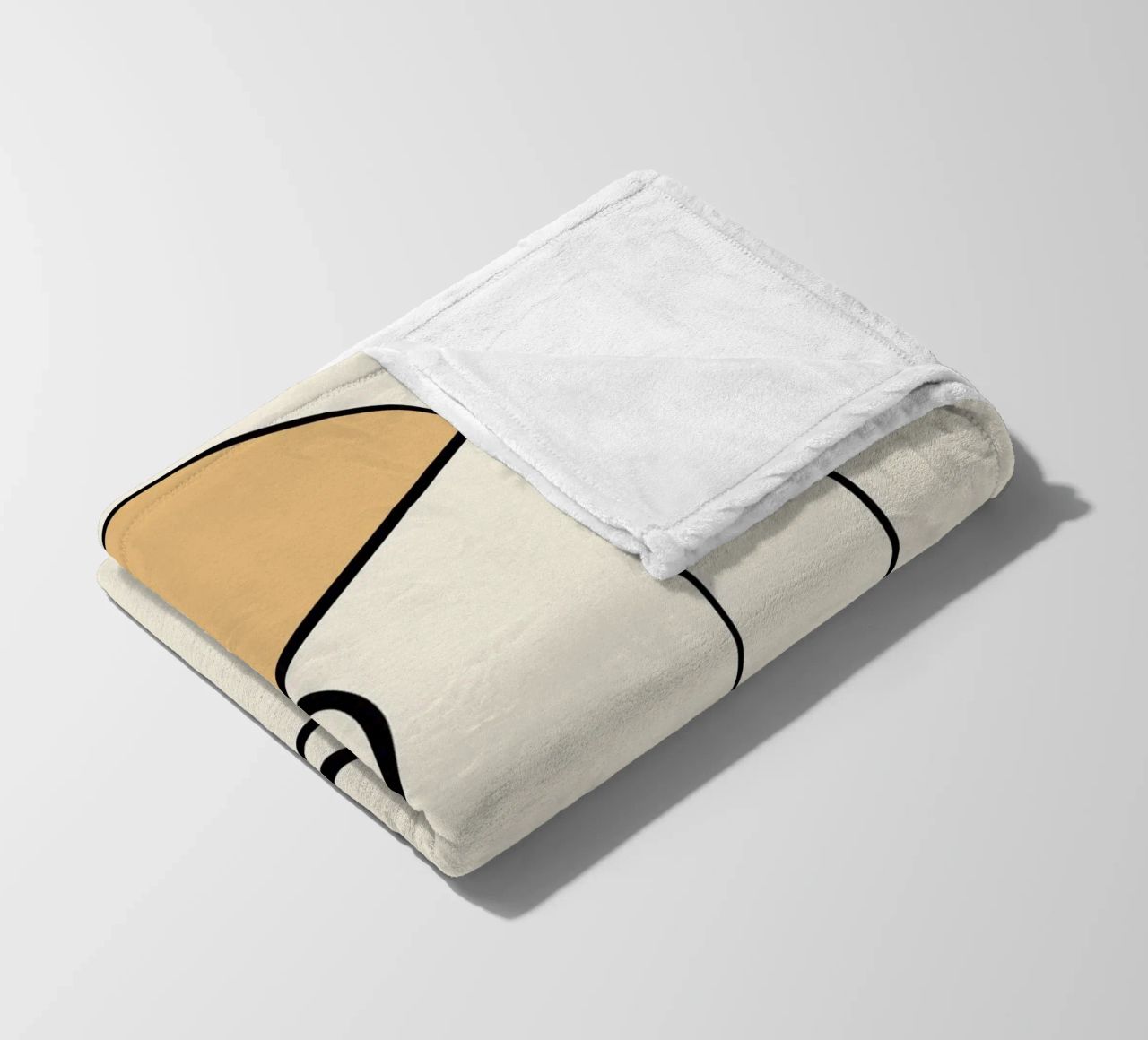 Minimal graceful line art abstract 08 coperta in pile da Little Dean