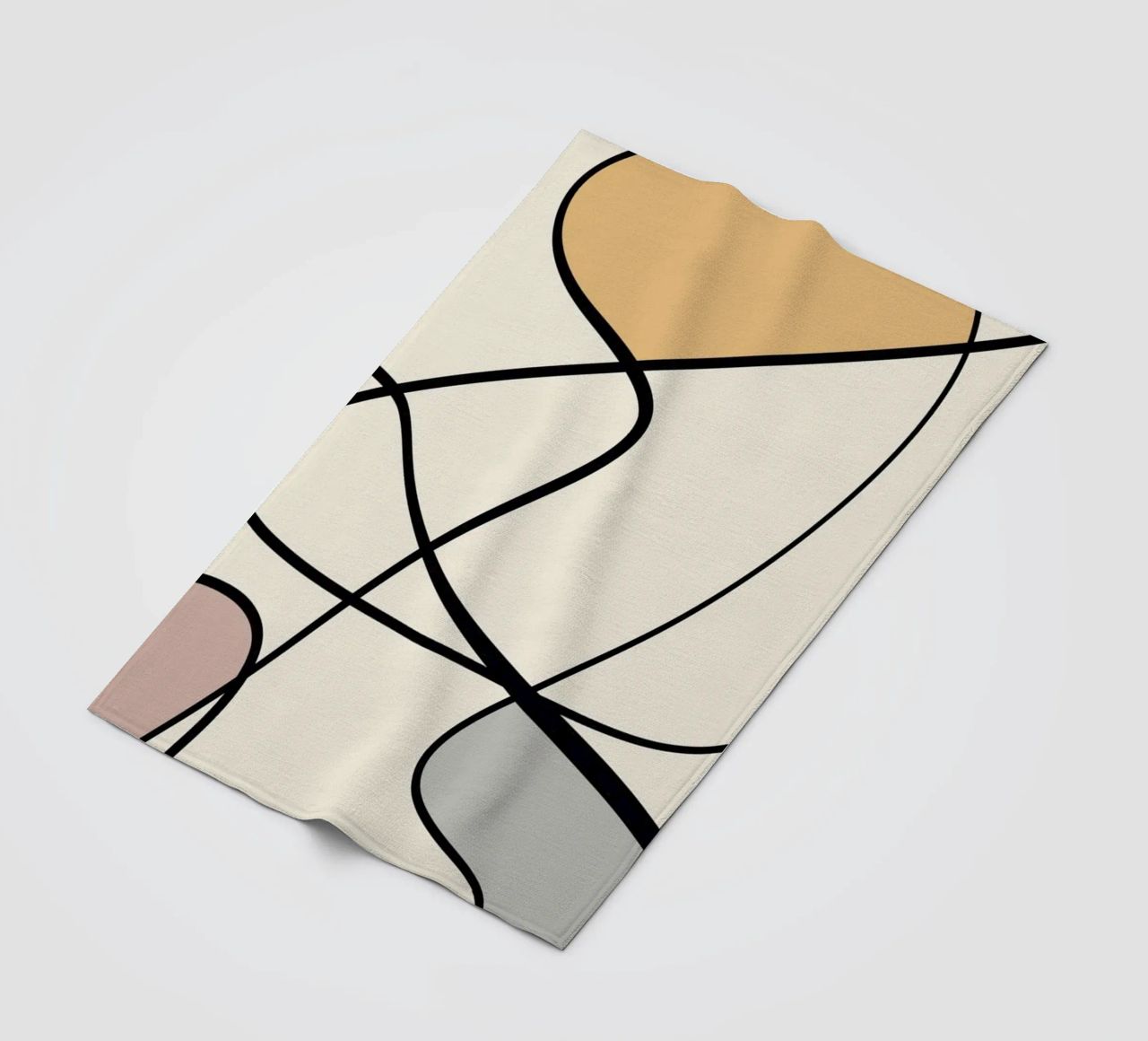 Minimal graceful line art abstract 08 coperta in pile da Little Dean