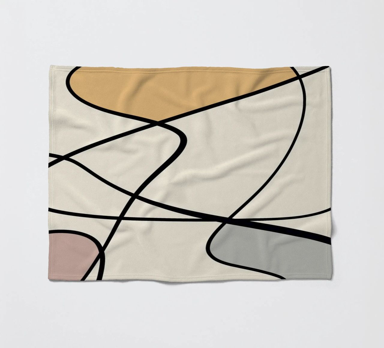 Minimal graceful line art abstract 08 coperta in pile da Little Dean