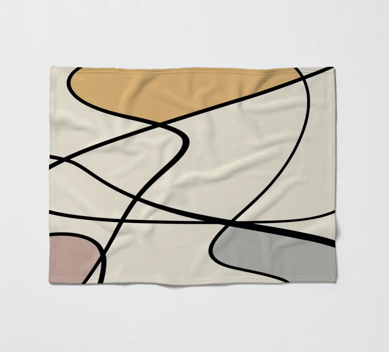 Arte lineal minimalista abstracto 08 manta de franela de Little Dean