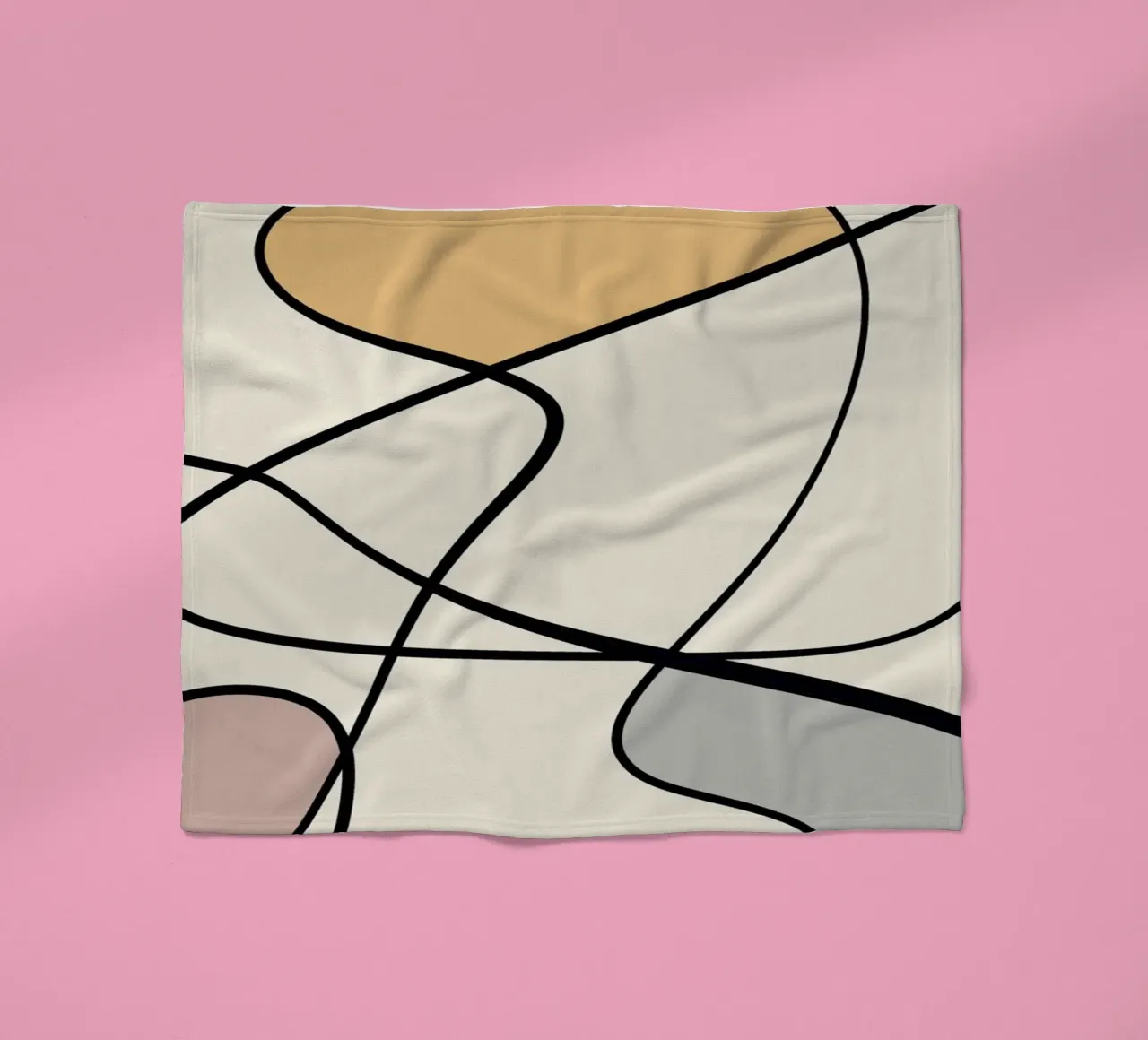 Arte lineal minimalista abstracto 08 manta de franela de Little Dean