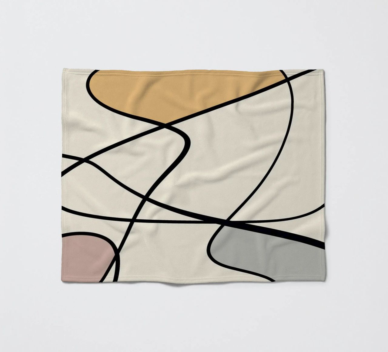 Minimal graceful line art abstract 08 coperta in pile da Little Dean