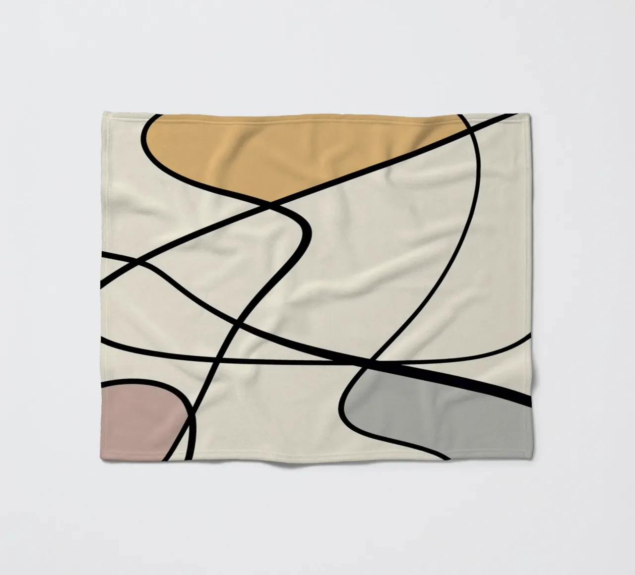 Arte lineal minimalista abstracto 08 manta de franela de Little Dean