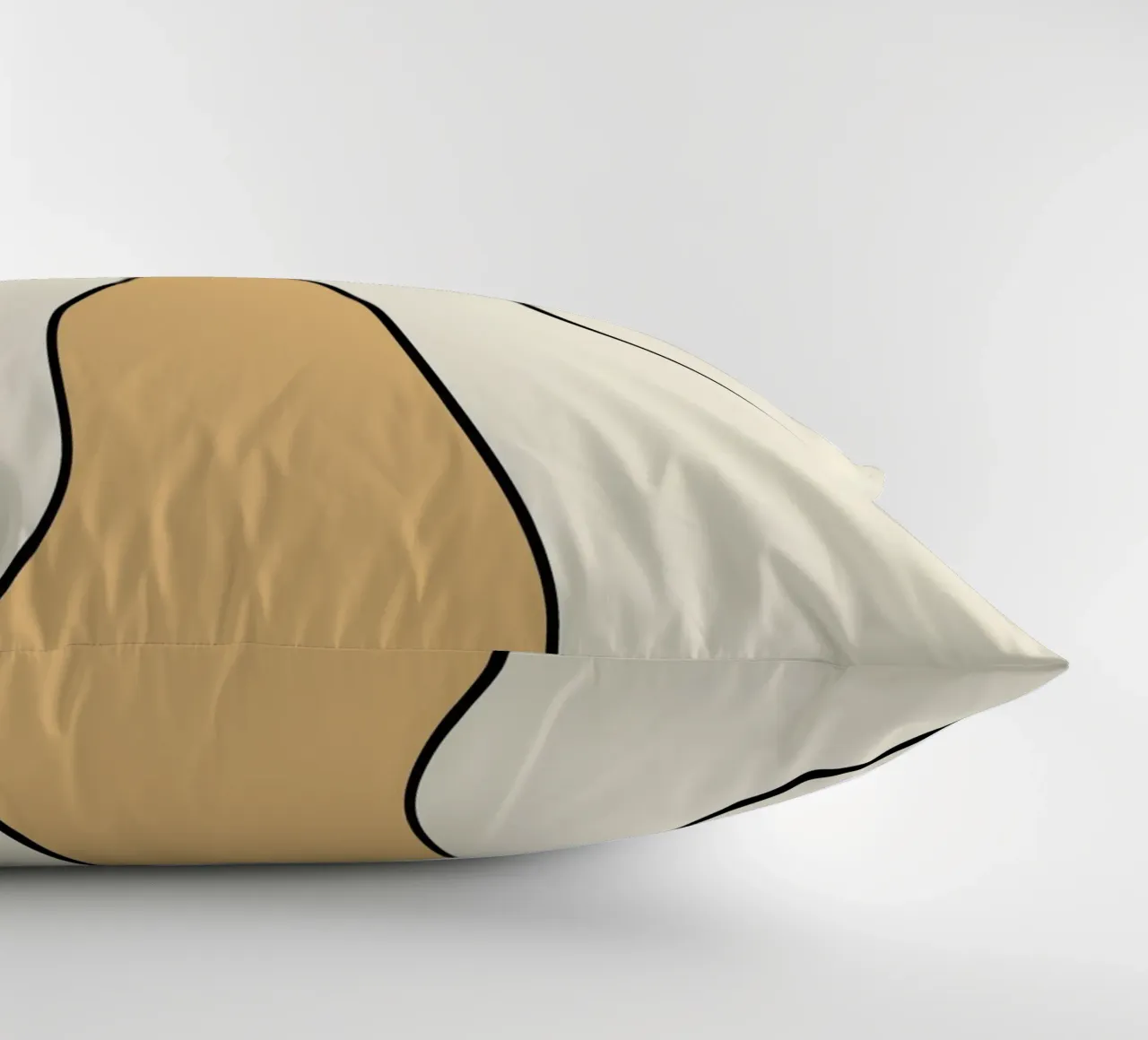 Minimal graceful line art abstract 07 cuscino da Little Dean