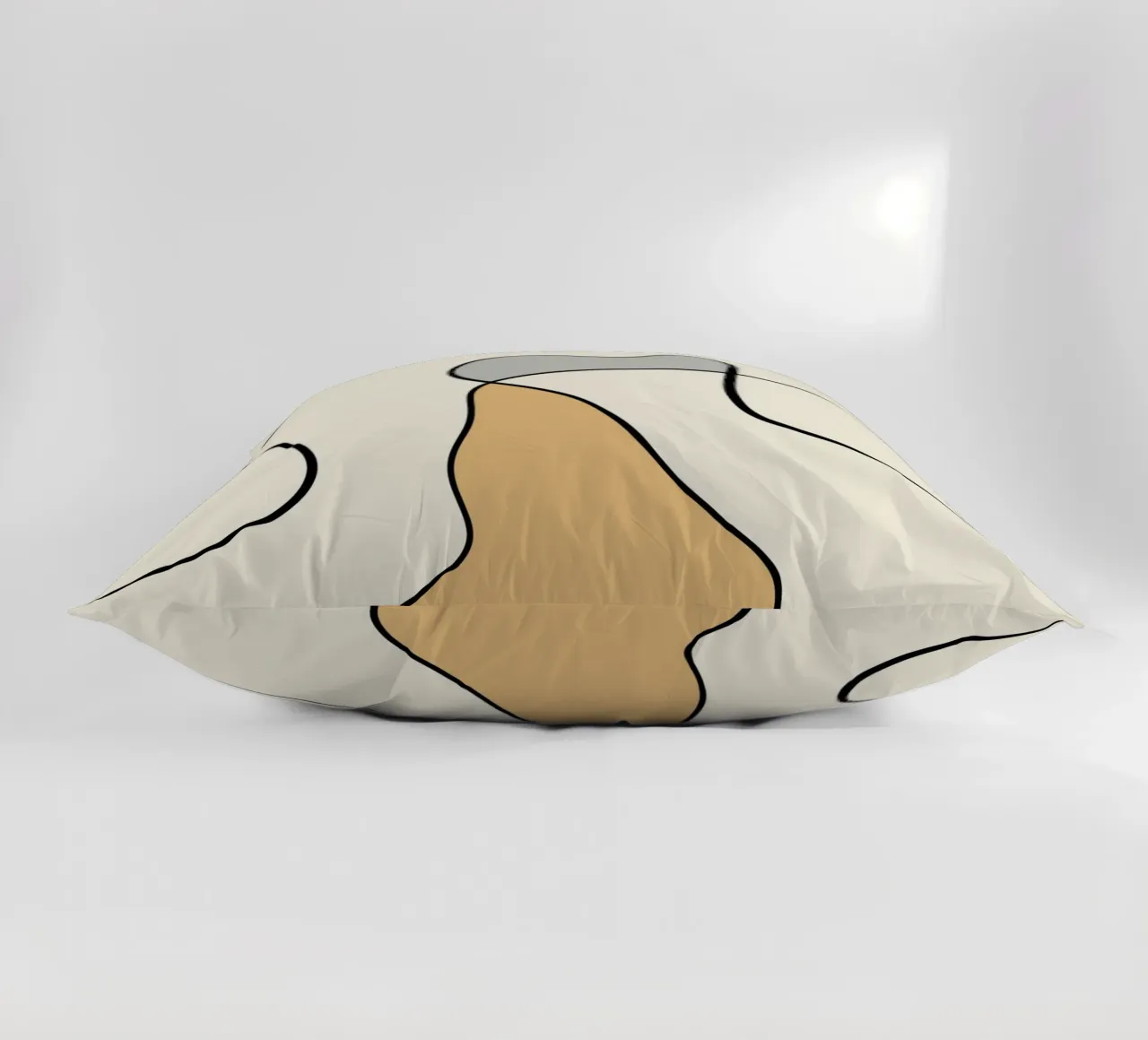 Minimal graceful line art abstract 07 decorative cushion by Little Dean