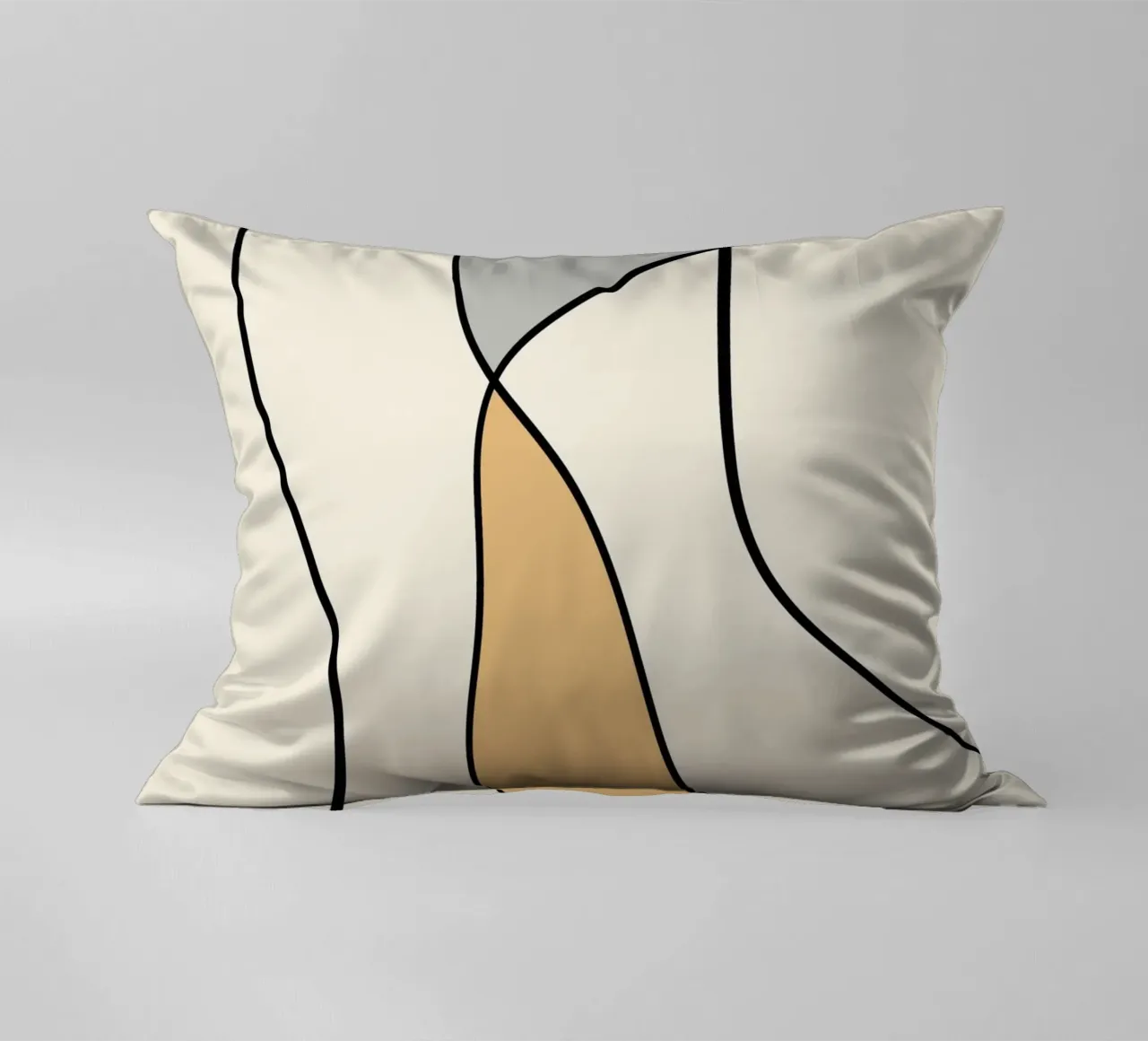 Minimal graceful line art abstract 07 cuscino da Little Dean