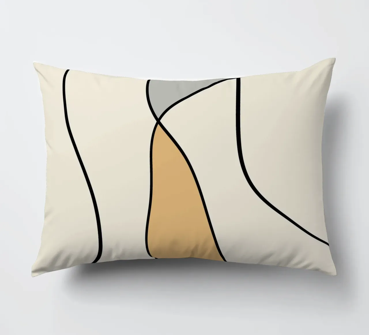 Minimal graceful line art abstract 07 cuscino da Little Dean