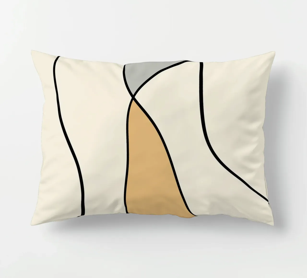 Minimal graceful line art abstract 07 cuscino da Little Dean