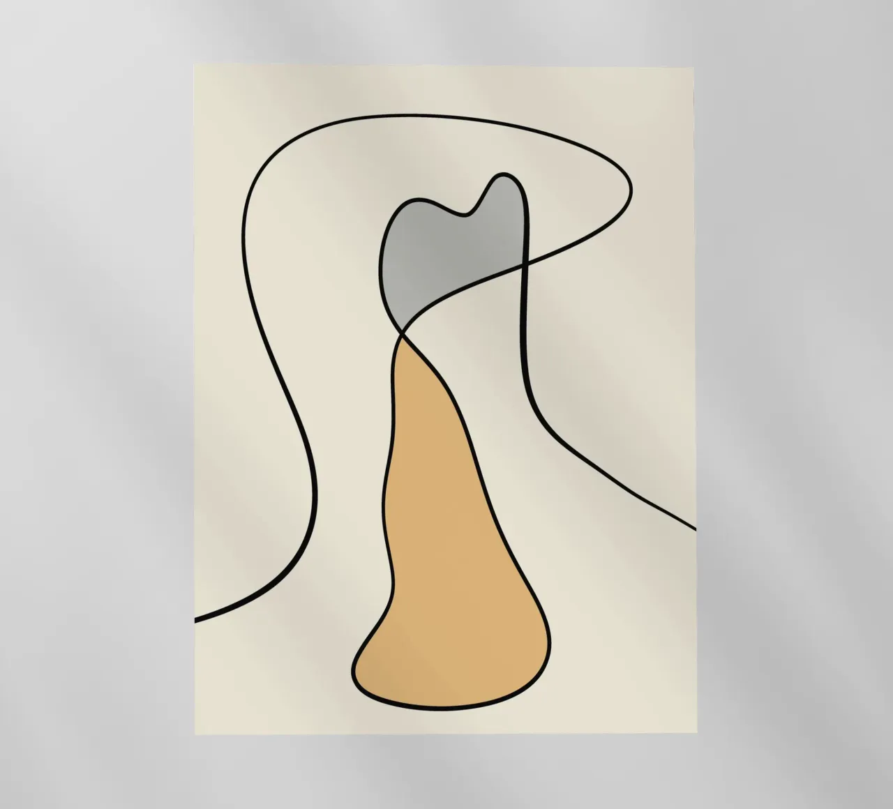 Minimal graceful line art abstract 07 pellicola backlit da Little Dean