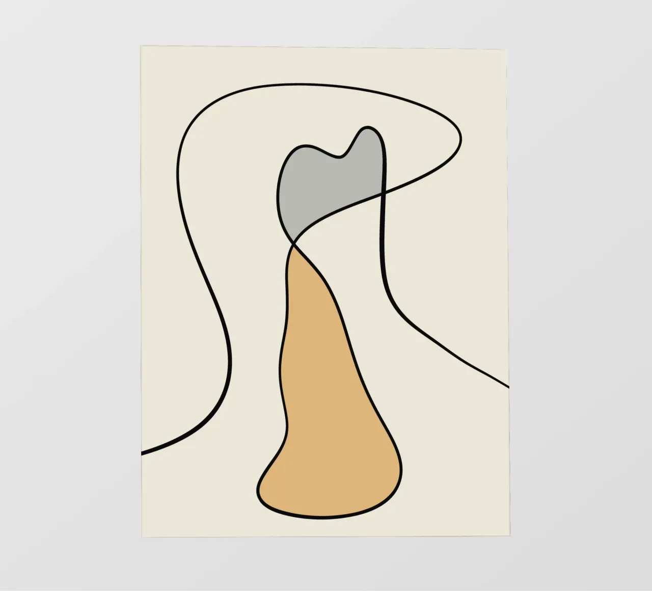 Minimal graceful line art abstract 07 pellicola backlit da Little Dean