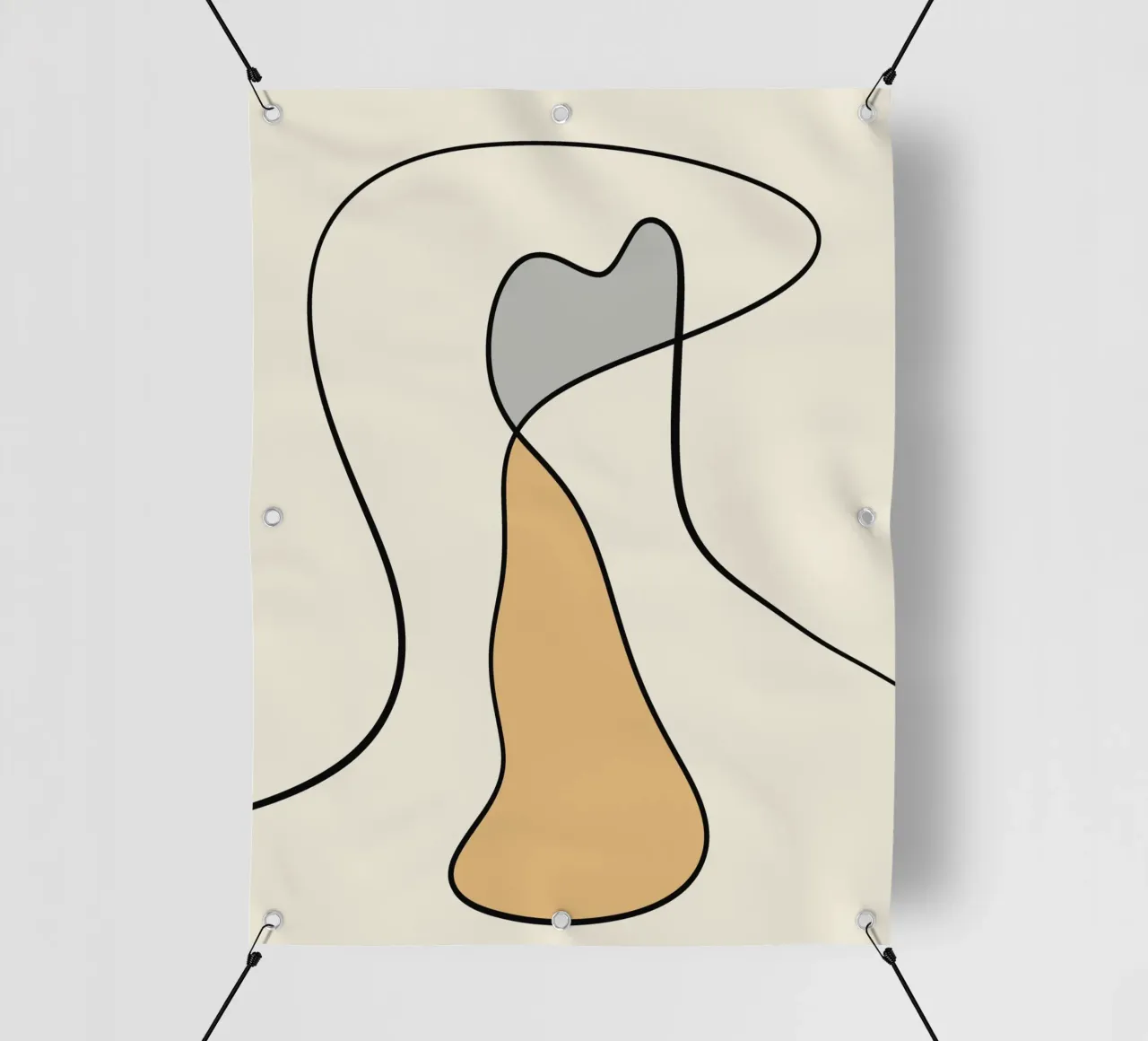 Minimal graceful line art abstract 07 telo in pvc da Little Dean