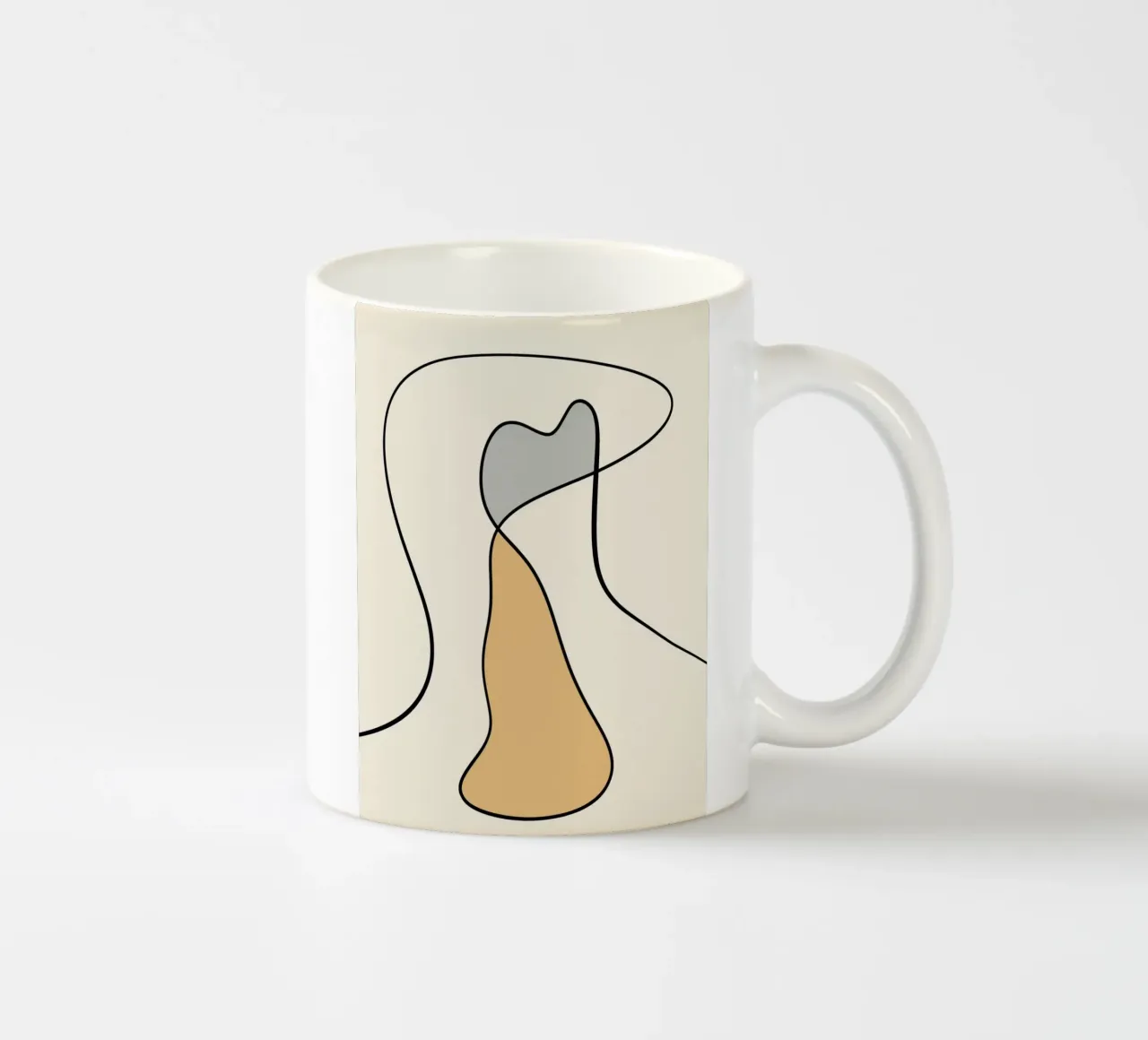 Minimale, gracieuse, ligne abstraite 07 mug en céramique de Little Dean